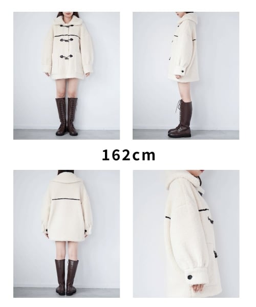 ダッフルボアモコモココート　ヘザー Heather（ヘザー）の「ダッフルボアモコモココート（）」 - WEAR