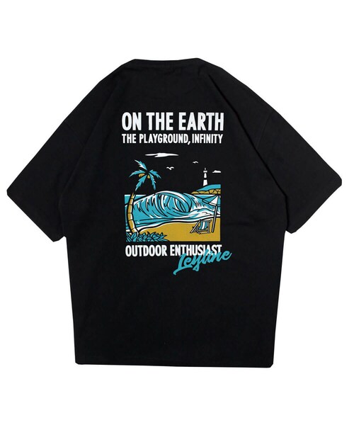 Leyline（レイライン）の「noasobi beach tee（Tシャツ/カットソー・レディース・ホワイト/ブラック・M/L/XL）」の2枚目の写真