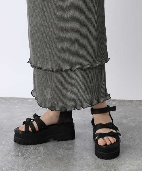 JEANASIS（ジーナシス）の「プリーツシャイニーティアードスカート（スカート・ホワイト系その他()/ブラック()/グレー()/イエロー()・FREE）」の14枚目の写真