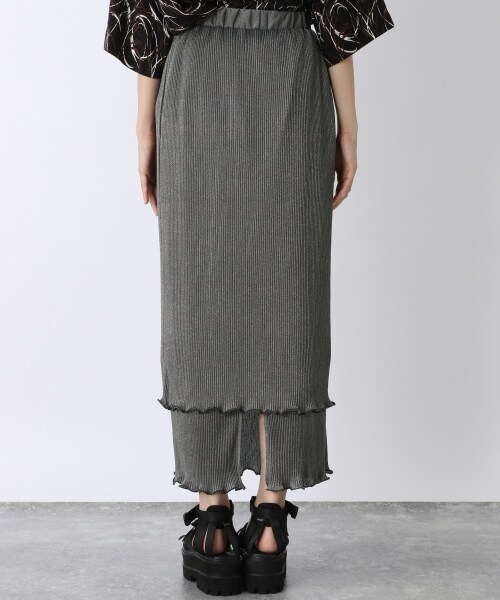 JEANASIS（ジーナシス）の「プリーツシャイニーティアードスカート（スカート・ホワイト系その他()/ブラック()/グレー()/イエロー()・FREE）」の12枚目の写真