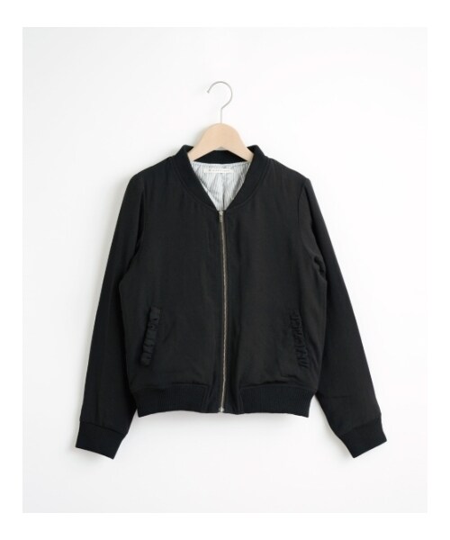 MAJESTIC LEGON(マジェスティックレゴン)の「○リブブルゾン(ジャケット/アウター・レディース・カーキグリーン/アイボリー/ブラック・Free)」の9枚目の写真