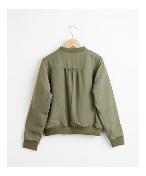 MAJESTIC LEGON(マジェスティックレゴン)の「○リブブルゾン(ジャケット/アウター・レディース・カーキグリーン/アイボリー/ブラック・Free)」の1枚目の写真