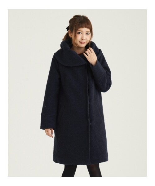 MAJESTIC LEGON(マジェスティックレゴン)の「【予約】○ボリューム衿コート(ジャケット/アウター・レディース・ネイビー/キャメル/C/グレー・M(9号)/L(11号))」の13枚目の写真