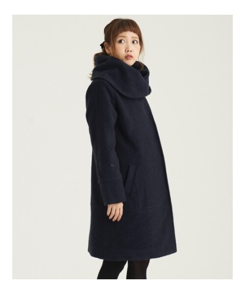 MAJESTIC LEGON(マジェスティックレゴン)の「【予約】○ボリューム衿コート(ジャケット/アウター・レディース・ネイビー/キャメル/C/グレー・M(9号)/L(11号))」の1枚目の写真