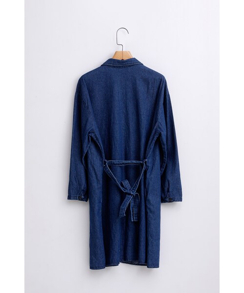 ORENDA（オレンダ）の「個性休閒原色丹寧雙口袋外套（トップス・レディース・深藍・F）」の2枚目の写真