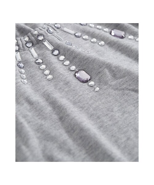 gracegift（グレースギフト）の「奢華基調彩鑽針織短版上衣（その他・レディース・灰・F）」の3枚目の写真