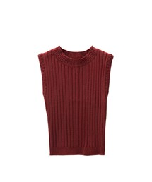 gracegift | 入秋必備 韓國無袖針織短版上衣(トップス)