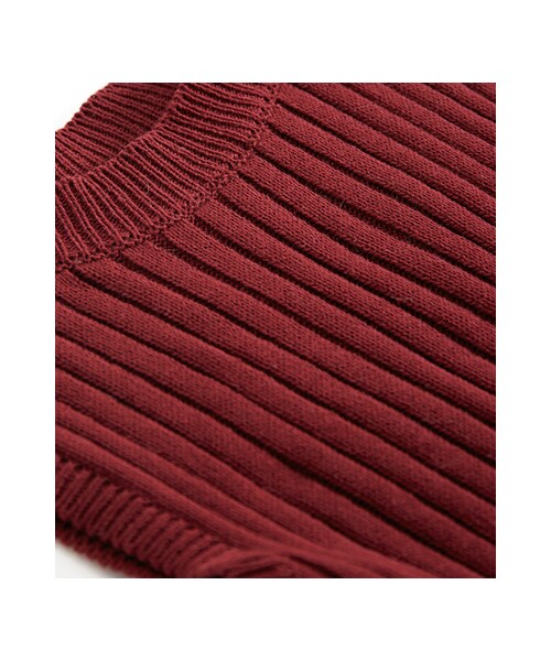 gracegift(グレースギフト)の「入秋必備 韓國無袖針織短版上衣(トップス・レディース・黑/酒紅/米白・F)」の9枚目の写真