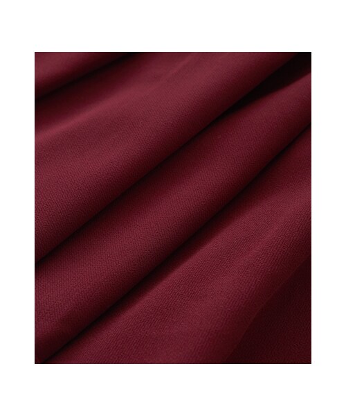 gracegift（グレースギフト）の「優雅圓舞曲 韓國復古雪紡及膝裙（スカート・レディース・酒紅/黑/棕・F）」の3枚目の写真