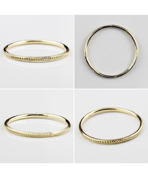 pinacoteca(ピナコテーカ)の「ピナコテーカ 168 ミルグレイン ミル打ち リング(リング・レディース・ゴールド・マイナス5号から13号)」の2枚目の写真