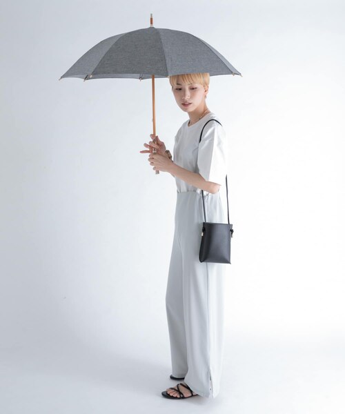 ameme（アメメ）の「コスタノバ晴雨兼用長傘（その他・レディース・ブラック/GRYストライプ/BEGストライプ/ナチュラル/ブルー・FREE）」の9枚目の写真