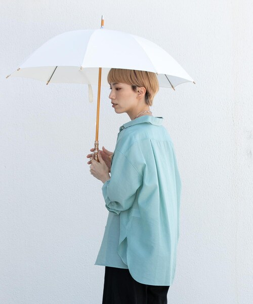 ameme（アメメ）の「コスタノバ晴雨兼用長傘（その他・レディース・ブラック/GRYストライプ/BEGストライプ/ナチュラル/ブルー・FREE）」の2枚目の写真
