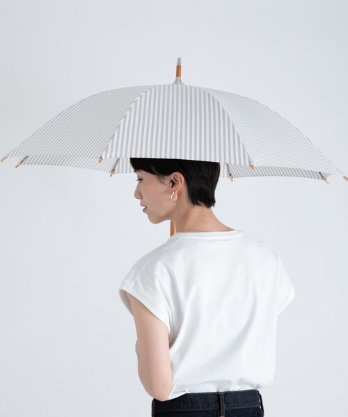 ameme（アメメ）の「コスタノバ晴雨兼用長傘（その他・レディース・ブラック/GRYストライプ/BEGストライプ/ナチュラル/ブルー・FREE）」の3枚目の写真