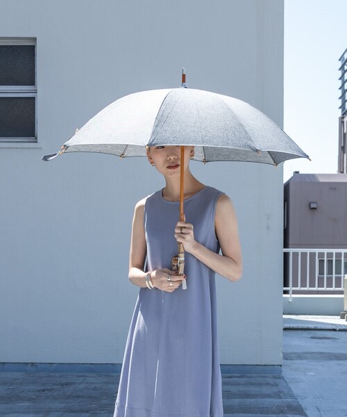 ameme（アメメ）の「コスタノバ晴雨兼用長傘（その他・レディース・ブラック/GRYストライプ/BEGストライプ/ナチュラル/ブルー・FREE）」の6枚目の写真