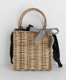 DHOLIC | ラタンスクエアバック(ハンドバッグ)