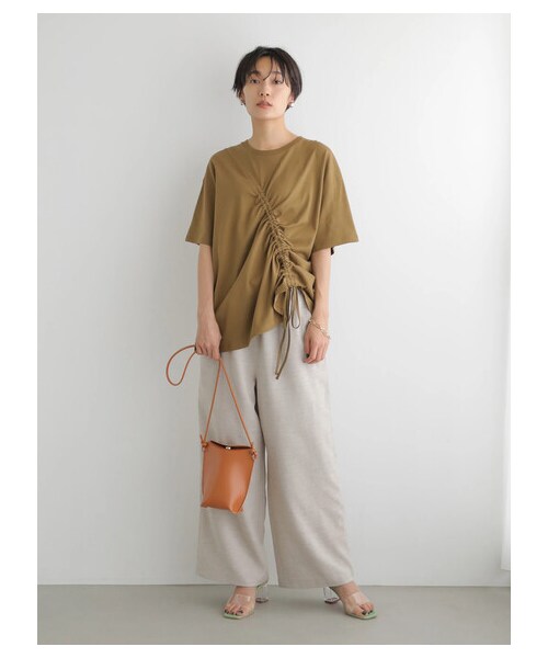 AMERICAN HOLIC（アメリカンホリック）の「ドロストカットプルオーバー（トップス・ブラック/キャメル・M/L）」の7枚目の写真