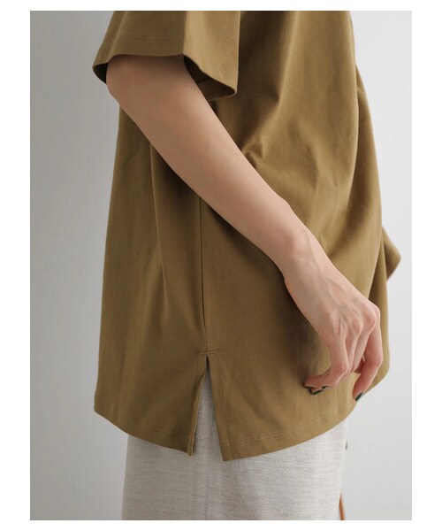 AMERICAN HOLIC（アメリカンホリック）の「ドロストカットプルオーバー（トップス・ブラック/キャメル・M/L）」の5枚目の写真