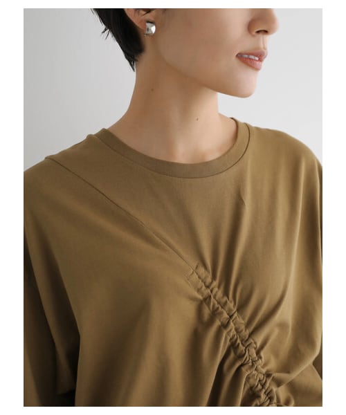 AMERICAN HOLIC（アメリカンホリック）の「ドロストカットプルオーバー（トップス・ブラック/キャメル・M/L）」の3枚目の写真