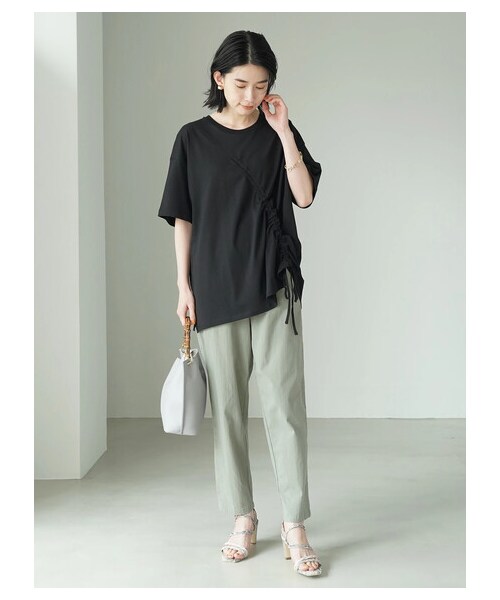 AMERICAN HOLIC（アメリカンホリック）の「ドロストカットプルオーバー（トップス・ブラック/キャメル・M/L）」の15枚目の写真