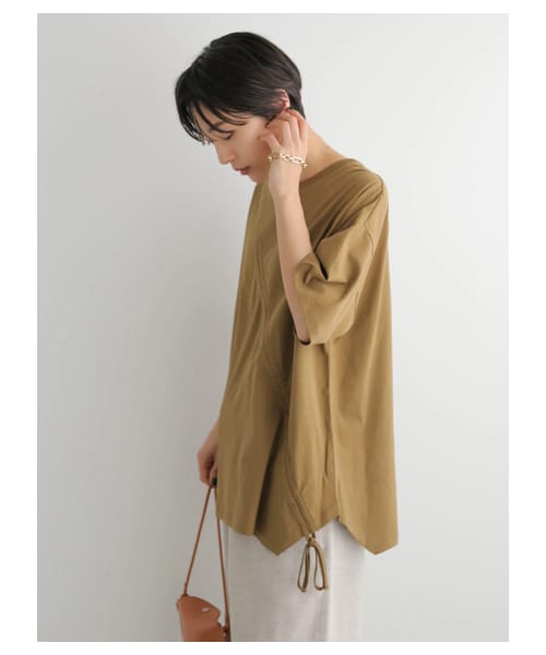 AMERICAN HOLIC（アメリカンホリック）の「ドロストカットプルオーバー（トップス・ブラック/キャメル・M/L）」の10枚目の写真