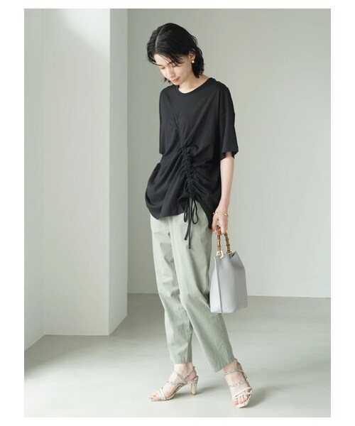 AMERICAN HOLIC（アメリカンホリック）の「ドロストカットプルオーバー（トップス・ブラック/キャメル・M/L）」の13枚目の写真