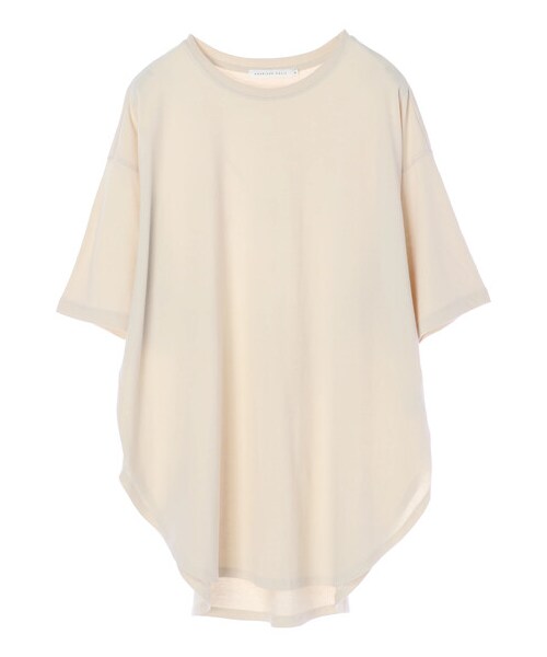 AMERICAN HOLIC（アメリカンホリック）の「裾ラウンド5分袖カットチュニック（トップス・アイボリー/ボーダーキャメル/ボーダーブラック・M/L）」の18枚目の写真