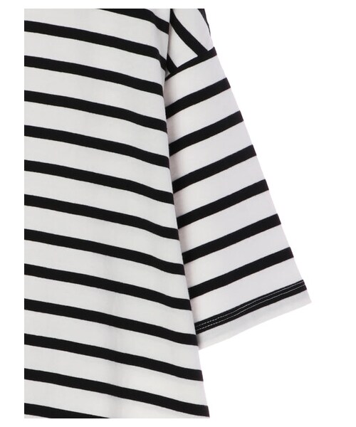 AMERICAN HOLIC（アメリカンホリック）の「裾ラウンド5分袖カットチュニック（トップス・アイボリー/ボーダーキャメル/ボーダーブラック・M/L）」の16枚目の写真