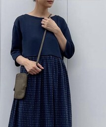 BEARDSLEY | 《7/5(月)12:00 予約スタート》シワチェックニットコンビワンピース(ワンピース)