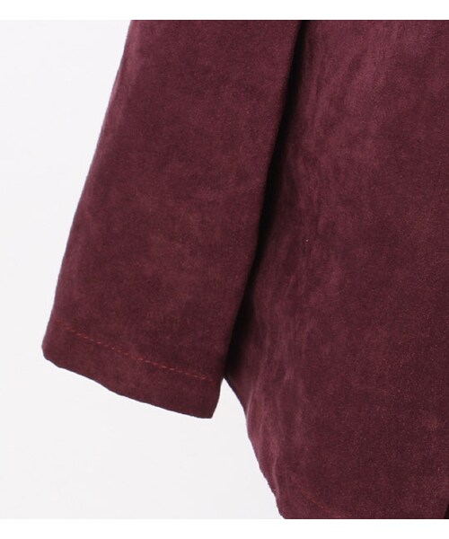 PAGEBOY（ページボーイ）の「細ベルト付きスウェードプリーツスカート（スカート・レディース・チャコールグレー/ダークレッド/カーキ/ネイビー）」の10枚目の写真