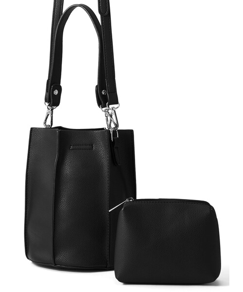 GRL(グレイル)の「2Wayポーチ付きバケツショルダーバッグ(ショルダーバッグ・レディース・アイボリー/ブラック・F)」の2枚目の写真