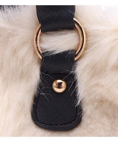 PAGEBOY（ページボーイ）の「フェイクファー切り替え2WAYバッグ（バッグ・レディース・アイボリー/ベージュ系/ピンクベージュ）」の8枚目の写真