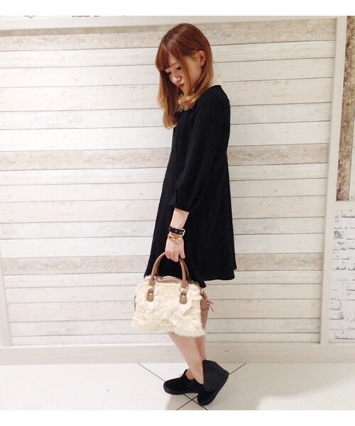 PAGEBOY（ページボーイ）の「フェイクファー切り替え2WAYバッグ（バッグ・レディース・アイボリー/ベージュ系/ピンクベージュ）」の13枚目の写真