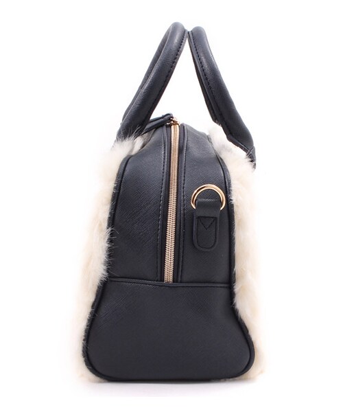 PAGEBOY（ページボーイ）の「フェイクファー切り替え2WAYバッグ（バッグ・レディース・アイボリー/ベージュ系/ピンクベージュ）」の6枚目の写真