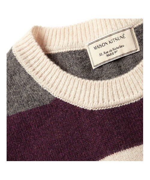 Maison Kitsune（メゾンキツネ）の「Striped Wool Sweater（その他・メンズ・Red・S/M/L/XL）」の4枚目の写真