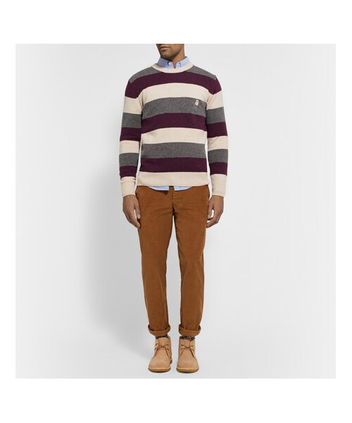 Maison Kitsune（メゾンキツネ）の「Striped Wool Sweater（その他・メンズ・Red・S/M/L/XL）」の5枚目の写真