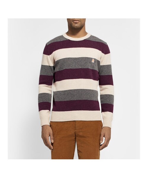 Maison Kitsune（メゾンキツネ）の「Striped Wool Sweater（その他・メンズ・Red・S/M/L/XL）」の2枚目の写真