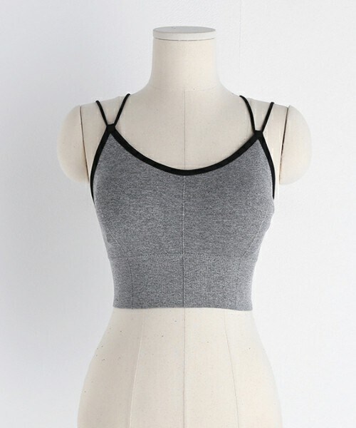 DHOLIC（ディーホリック）の「Xストラップブラトップ・全3色（その他アンダーウェア/インナー・レディース・ホワイト/ブラック/グレー・ONE）」の3枚目の写真
