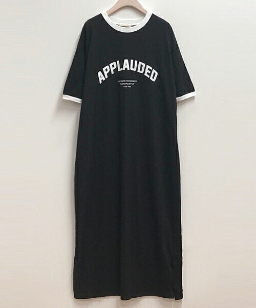 DHOLIC STYLE（ディーホリックスタイル）の「[naturalmind] APPLAUDED配色ワンピース（ワンピース・レディース・その他/ブラック/ホワイト・FREE）」の3枚目の写真