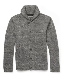 BEAMS PLUS | Herringbone-Print Fleece Shawl-Collar Cardiigan(その他)