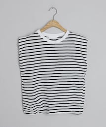 DHOLIC | ボーダーフレンチスリーブTシャツ(Tシャツ/カットソー)