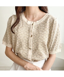 フラワーカーディガン