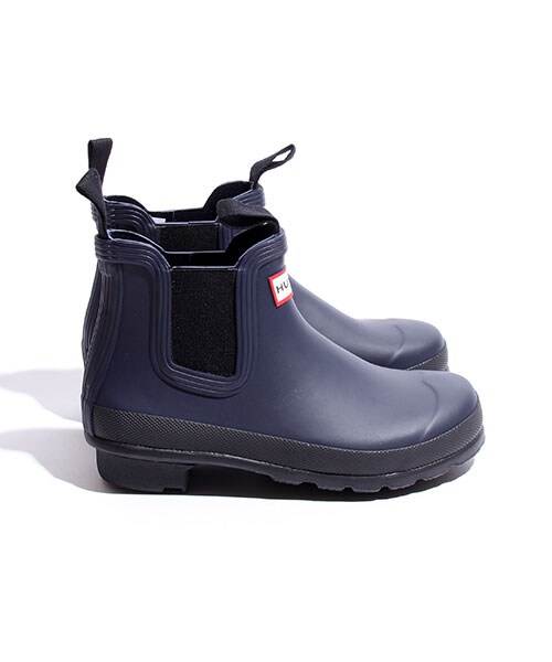 HUNTER（ハンター）の「Original Chelsea Wellington boots（シューズ・メンズ・グリーン/ネイビー・4/5）」の4枚目の写真