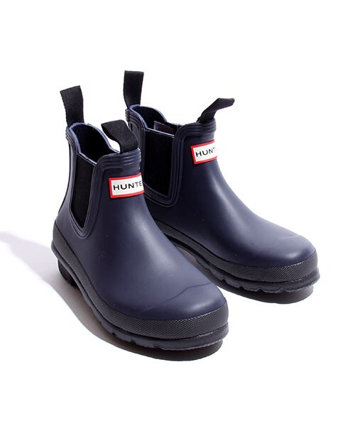 HUNTER（ハンター）の「Original Chelsea Wellington boots（シューズ・メンズ・グリーン/ネイビー・4/5）」の2枚目の写真