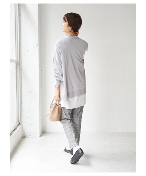 earth music&ecology（アースミュージックアンドエコロジー）の「ティアードピンタックチュニック（ワンピース/ドレス・オフホワイト/ブラック/ライトベージュ・F）」の18枚目の写真