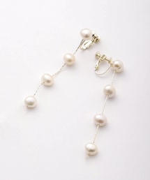 3coins | いびつパールロングイヤリング(イヤリング)