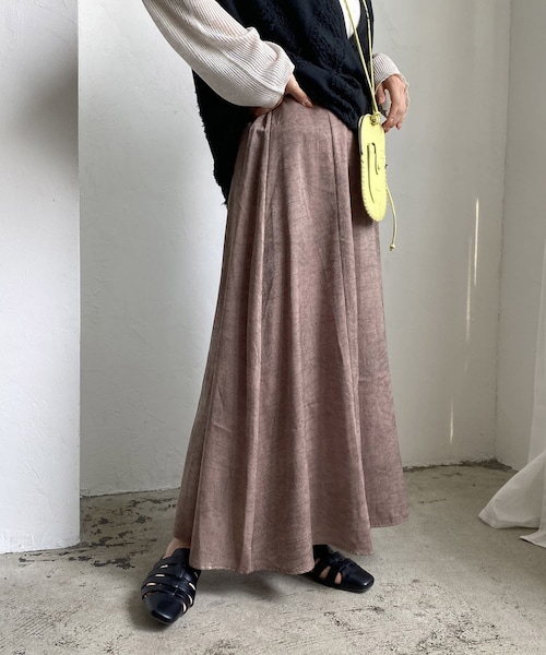 CAPRICIEUX LE'MAGE(カプリシューレマージュ)の「モザイクピーチタッチフレアスカート(スカート・レディース・アイボリー/ベージュ/ブラウン・F)」の1枚目の写真