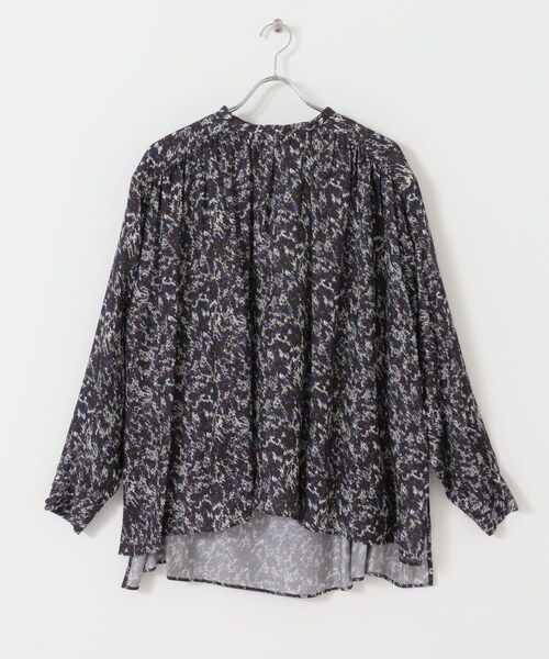 08sircus（ゼロエイトサーカス）の「08sircus Abstractprintgatherblouse（その他・レディース・dark navy・1）」の8枚目の写真