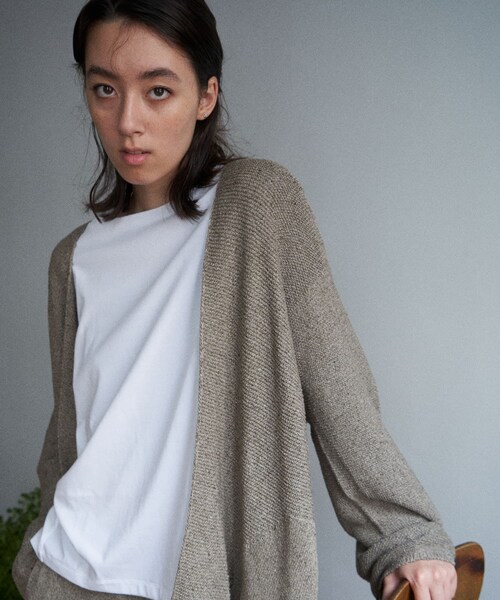 unfil mulberry&rawsilk knit cardigan