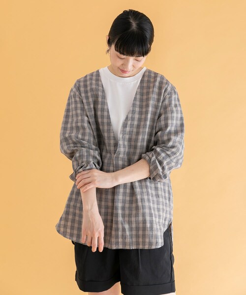 UNIFY V-Neck Linen Shirts Pullover