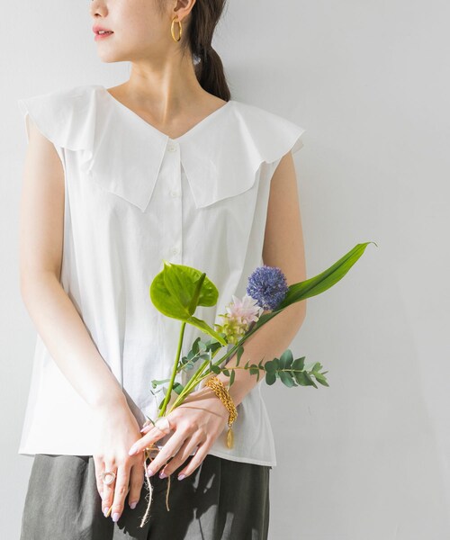 URBAN RESEARCH / アーバンリサーチ ノースリーブフリルブラウス URBAN RESEARCH ブラウス シャツ ノースリーブフリルブラウス